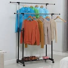 Double pole cloth hanger